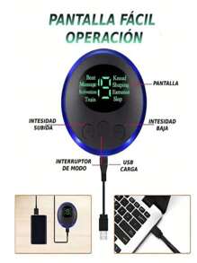 Tapete Eléctrico Masajeador De Pies EMS Estimulador De Pie Con Pulsos - Negro - Ver 2