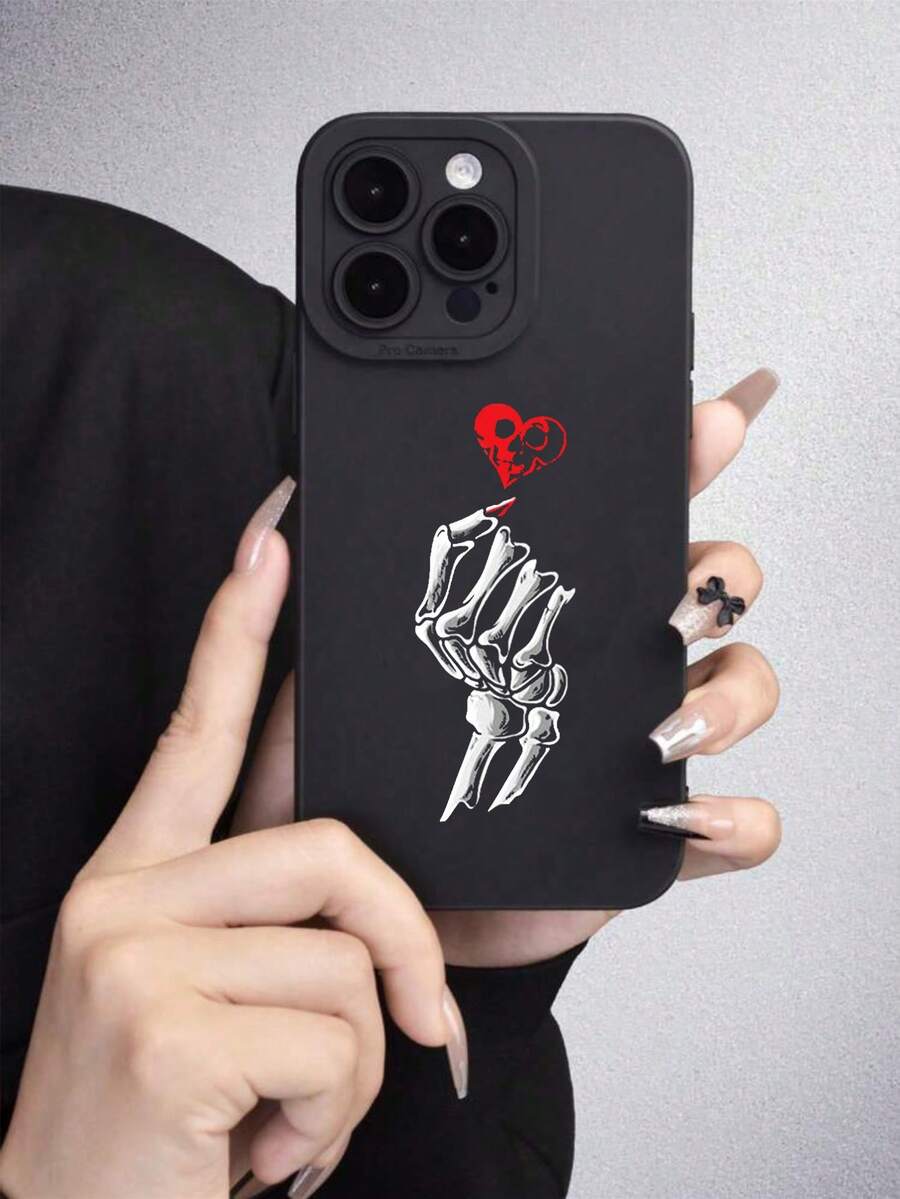 1 chiếc nhẫn bảo vệ hình đầu lâu có hình nhẫn đeo tay, tương thích với iPhone - Nhiều màu - Xem 1