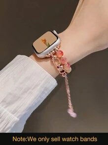 1 件女士渐变色猫眼石金属表带，适合 38/40/41/44/45/49/42/46 毫米系列 11/SE3/Ultra3/Ultra/SE/SE2/10/9/8/7/6/5/4/3/2/1 - 人魚粉 - 查看 6