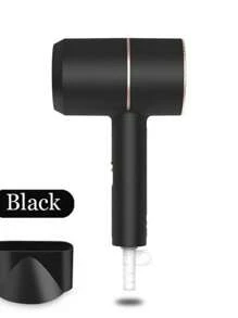 Secador de Pelo de Viaje, Pequeño Secador de Pelo Silencioso, Secador de Pelo de Viaje Viento frío y Caliente, Cuidado del Cabello a Temperatura Constante, para un Brillo sin Encrespamiento, Secado, Secador de Pelo. barberia - Negro - Ver 1