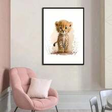 1pc Canvas Paintings Posters And Prints Elephant Lion Giraffe Animal Zebra Nursery Wall Art Mural Baby Children's Room Home Decorative Paintings (Frameless) - Multicolor - View 51