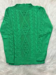 Plus Size Knit Tops - verde menta - Ver 2
