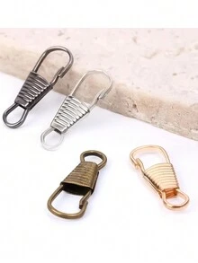 10 Chiếc Dây Kéo Thanh Trượt Kim Loại Nhỏ Khóa Bộ Dụng Cụ Sửa Chữa Thay Thế Cho Gãy Khóa Dây Kéo Kéo DIY Hành Lý Phụ Kiện - Bạc - Xem 6