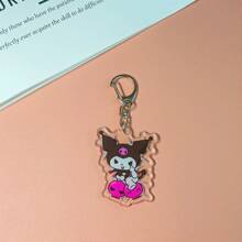 卡通動漫人物盲盒鑰匙扣，薇拉卡通高清印刷亞克力創意鑰匙包裝飾派對禮品 - 紫色 - 查看 21