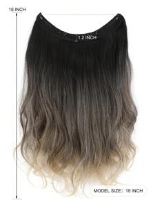 18-Inch Synthetic Wig Hair Extensions, Heatproof Matte Fiber, Ombre Wavy Long Hair Extensions For Daily Wear - Ombre - View 3