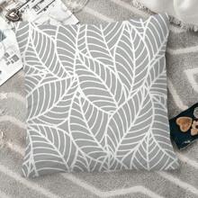 2pcs Tropical Plants Minimalist Grey Leaves Printed Pillowcase Cover 45cm*45cm For Home Furniture Decor, Bedroom, Living Room, Swings, Bed, Sofa, Chair - Grey - View 4