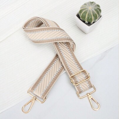 Silver Silk Retro Style Adjustable Embroidery Thickened Color Jacquard Women's Bag Strap 3.8 Cm /1.5 "Wide Strap Women's Bag Accessories Shoulder Crossspan Backpack Replacement Long Shoulder Strap