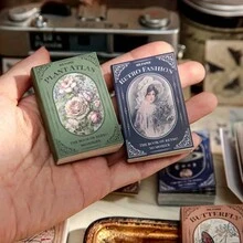 100 Cái/Sách Sách Tài Liệu Mini, 5.6Cm (2.2 Inch) * 3.7Cm (1.4 Inch) Cây Vũ Trụ Hoa Xé Giấy Chất Liệu Giấy Màu Handmade DIY Chất Liệu Kép Dòng Sổ Lưu Niệm Cổ Điển Giấy Máy Tính Xách Tay Mini Cổ Điển - Nhiều màu - Xem 4