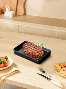 1 件/3 件加厚密胺黑色盘子，防震，哑光烧烤盘，寿司盘圣诞礼物 - 黑色 - 查看 9