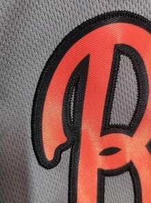 Customized Name And Number Boyfriend Style Men's Embroidery Baseball Jersey Baltimore Grey V-Neck Personalized Short Sleeve Button Down Shirts Party Games Training Sports Tops S-Xxl