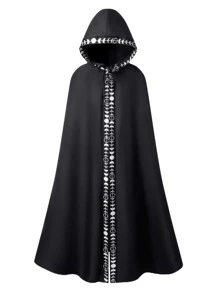 1入成人連帽斗篷，五色中世紀和文藝復興萬聖節Cosplay演出服裝電影和電視Cos同款服裝斗篷長袍女裝和男裝服裝