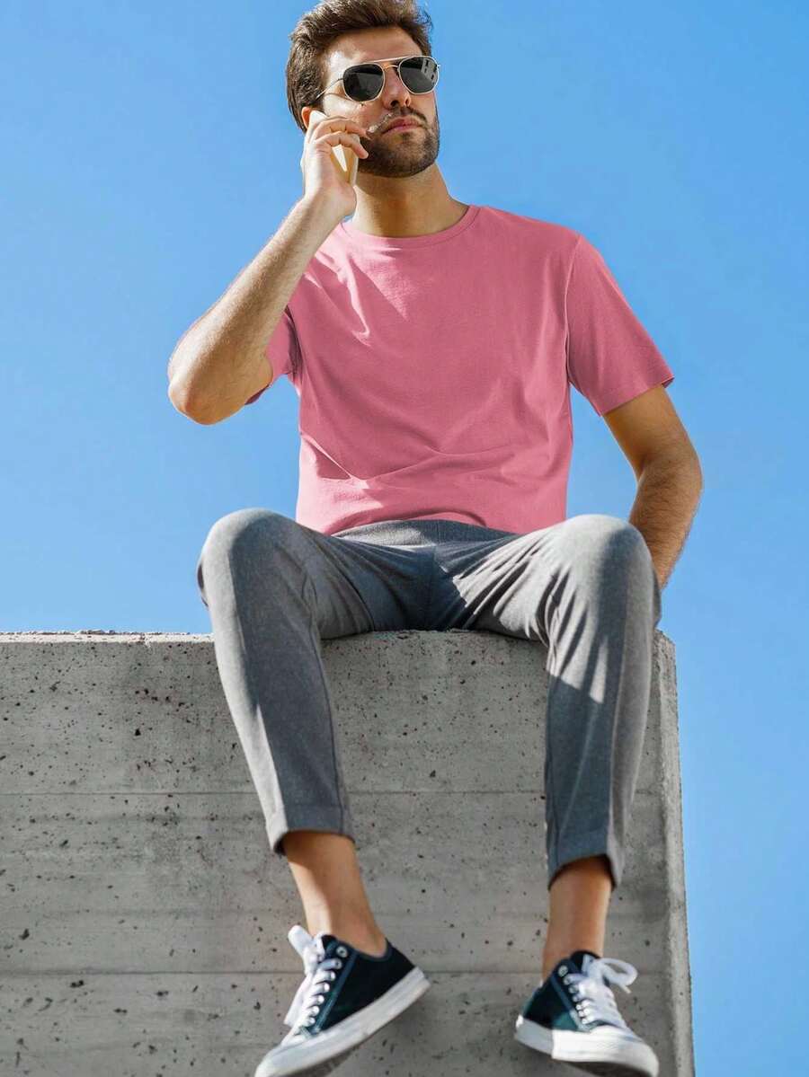 Men Shirts - 淺粉色 - 查看 1