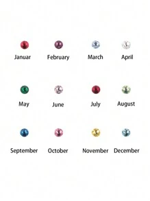 定制個性化名字與日期刻印的生辰石鑲嵌鑰匙扣，帶有足印，適用於父親節、母親節、情人節、生日、周年紀念、聖誕節、畢業典禮、家庭和朋友聚會等場合