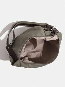 Fashionable Bowknot Shoulder Bag For Women, Large Capacity Canvas Bag With Ballet Style - Grey - View 8