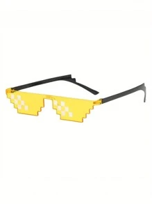 1 pezzo Occhiali composto da mosaico di pixel - Occhiali da festa divertenti in stile pixel cartoni animati per festival e accessori fotografici per feste - Accessorio innovativo e unico di estetica per decorazioni e forniture per feste - Multicolore - Visualizzare 10