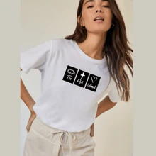 Women T-Shirts - 白色 - 查看 3