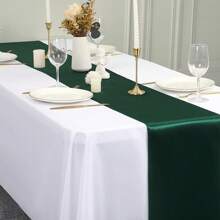 12pcs/1pc Smooth And Elegant Satin Tablecloth, Suitable For Parties, Birthdays, Weddings, Hospitality, Home, Kitchen, Chair Sash Decoration