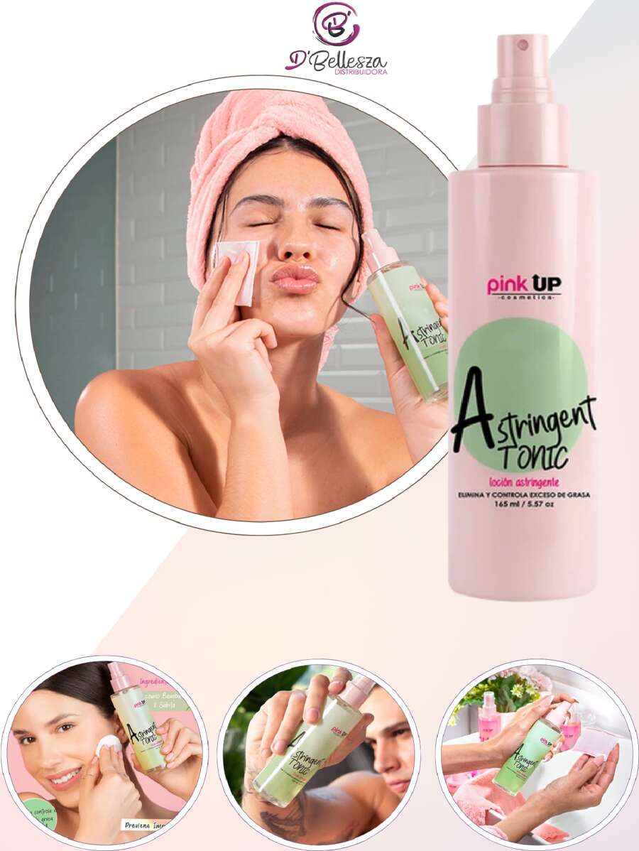 Pink Up Astringent Tonic Loción Astringente Elimina y Controla el Exceso de Grasa - Rosa - Ver 1