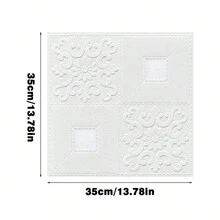 1pc 35cm*35cm/70cm*70cm 3D Embossed Wallpaper, Peel And Stick Wall Sticker For Wall Renovation, Waterproof/Anti-Fouling/Moisture-Proof, Suitable For Home Bedroom, Living Room, Bathroom, Kitchen, Fireplace, Ceiling And Background Wall Decor - Multicolor - View 30