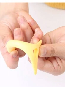 1个硅胶眼线辅助器，多功能眼部化妆工具，可重复使用，价格实惠，适合作为圣诞礼物、化妆品、化妆工具、廉价商品、礼品、女士礼品、圣诞礼物 - 黃色 - 查看 2