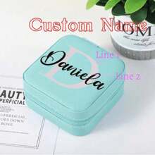 定制款糖果色皮革珠寶盒，非常適合母親節，生日，婚禮或其他送禮場合 - 淺粉色 - 查看 4