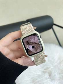 Braided Stretchy Solo Loop Compatible With Apple Watch Band Ultra 49mm 45mm 44mm 46mm 42mm 41mm 40mm 38mm Men Women, Soft Nylon Elastic Braided Wristbands Bands Strap Replacement Compatible With IWatch Ultra 2 3, Series 11/10/9/8/7/6/5/4/3/2/1 SE As A Gift For Students Returning To School - Starlight With Colorful Dots - View 8