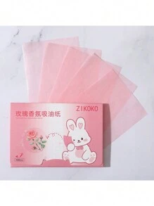 100入組沁香吸油面紙，配有便攜式分配盒，含香氣的控油面紙 - 彩色 - 查看 8