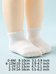 6pairs Kids Minimalist Anti-Slip Socks For Boys/Girls,Baby Solid Ankle Socks For Daily Life - Multicolor - View 4