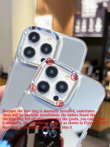 Ốp lưng điện thoại gương chống rơi Creative Lens Circle cho iPhone16/16Pro/16Plus/16Promax - Nhiều màu - Xem 3