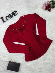 Plus Size Women Tops - Đỏ - Xem 4