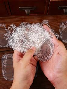 30pcs Waterproof Transparent Multiple-Shaped Planner Decorative Stickers & DIY Glass Bookmark Accessories (30pcs/Pack) - Clear - View 7