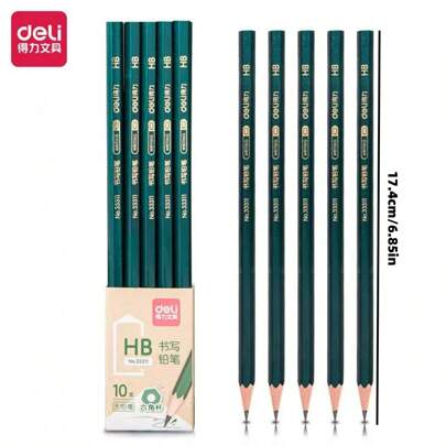10pcs Hexagonal Pencils For Writing, Drawing Sketches & Exams, HB/2B Lead Back To School