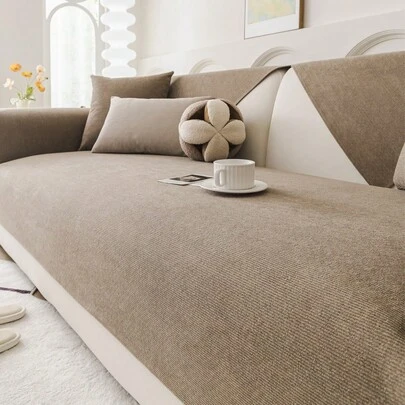 1入防水防油沙發坐墊，現代極簡設計全季節沙發墊，抗污、防刮花、防滑沙發套，防塵、防髒、可清洗不易褪色的L形沙發和1、2、3或4個座位套