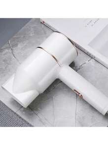 Pequeño Secador de Pelo Silencioso, Secador de Pelo de Viaje Viento frío y Caliente, Cuidado del Cabello a Temperatura Constante, para un Brillo sin Encrespamiento, Secado, Secador de Pelo. barberia - Blanco - Ver 1