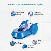 廚房蟑螂陷阱 -- 物理誘餌捕捉裝置，家庭及日常使用蟑螂殺手，滅蟑寶盒 - 藍色 - 查看 7