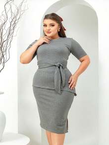 Women Two-Piece Outfits - Xám - Xem 2