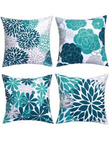 1 Vỏ Gối In Hoa Và Lá, Vỏ Gối Vuông INS Phong Cách Nông Thôn, Dành Cho Gia Đình Hàng Ngày, Ghế Sofa Phòng Khách, Phòng Ngủ, Bộ Chăn Ga Gối Trang Trí Gối Thắt Lưng, Không Bao Gồm Lõi Gối - Vàng - Xem 4
