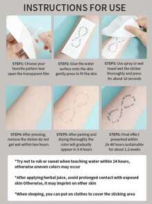 1入組龍傳統暫時性紋身，防水防汗，持續1-2週，逼真草本成分，不反光幾何紋理仿黑色假紋身，男性背部、肩膀、手臂身體藝術紋身貼紙。 - 黑色 - 查看 6