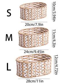 1 Miếng Thủ công Dệt Giỏ lưu trữ Đối với Bàn , Phòng khách Chìa khóa Hộp đựng Thùng đựng hàng , Qủa tặng Cho Ngày Lễ Tình Nhân - hình chữ nhật - Xem 9