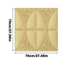 1pc 35cm*35cm/70cm*70cm 3D Embossed Wallpaper, Peel And Stick Wall Sticker For Wall Renovation, Waterproof/Anti-Fouling/Moisture-Proof, Suitable For Home Bedroom, Living Room, Bathroom, Kitchen, Fireplace, Ceiling And Background Wall Decor - Multicolor - View 42