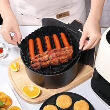 1 pieza Bandeja para freidora de aire de silicona, Forros para freidora de aire de cocina, Papel para freidora de aire, Freidora de aire