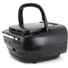 Portable CD Player Cassette Boombox With AM/FM Radio - Black - View 6