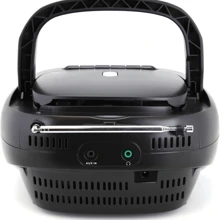 Portable CD Player Cassette Boombox With AM/FM Radio - Black - View 3