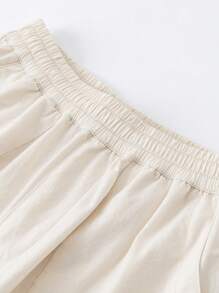 mini bala Boys Baby Loose Jogging Pants Summer - Khaki - View 6