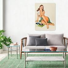 1 bức tranh cô gái cổ điển bằng vải canvas treo tường, tranh trang trí tường để làm quà tặng, phòng ngủ, văn phòng, phòng khách, quán cà phê, quán bar, trang trí tường, trang trí nhà và ký túc xá - Nhiều màu - Xem 20