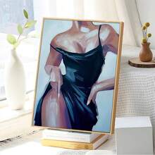1pc Abstract Sexy Lady Poster Canvas Painting, Modern Bedroom Hotel Corridor Decor, Frameless Canvas,Wall Art Gifts Birthday Graduation
