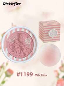 CHEERFLOR Embossed Solid Color Blush, Cheeks Powder Blush, Smooth Mate Face Blush, Light, Smooth, Facial Beauty Cosmetic Makeup - CFR1199 - 查看 3