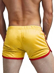 AIMPACT Boyfriend Style Men's Gym Workout Shorts Sexy 3 Inch Mesh Lounge Athletic Running Short Shorts For Boyfriend Style Men Summer Shorts - Yellow - View 3