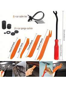 680 clips de fijación rápida de automóviles, Set de surtido de clavijas de retención y remaches para carrocería, parachoques, panel de puerta, kit de clip de plástico mixto, herramienta de extracción de adornos y accesorios - Negro - Ver 3