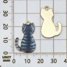 10/16入組混合彩繪貓咪吊墜，卡通小貓吊墜，適用於DIY珠寶製作、手工鐲、耳環、項鍊、吊墜、鑰匙扣、手工藝品 - 彩色 - 查看 8